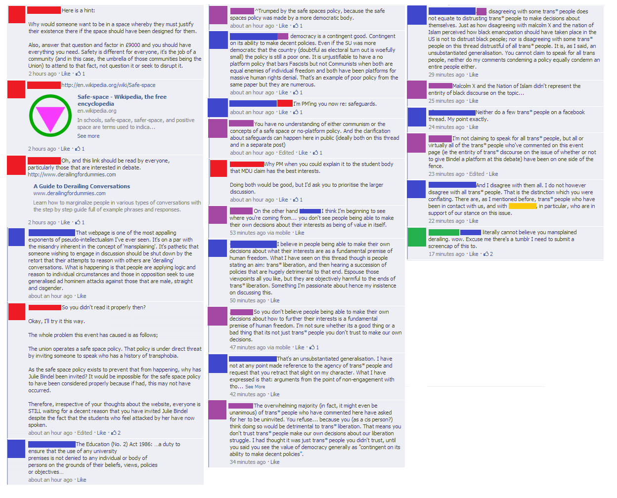 Mansplaining Cis-splaining Twofer wooo. This thread is actually a lot longer and features many many instances of mansplaining and cis-splaining given that it was about a university debating group inviting a transmisogynistic, anti-sex work radical...