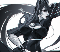 riftka:I didn’t expect to get so many good requests thrown my way but since my inspiration has been so low lately, I am going to try and work on more of them throughout the week. Some of you guys know what I like so well~ Here’s Bayonetta!