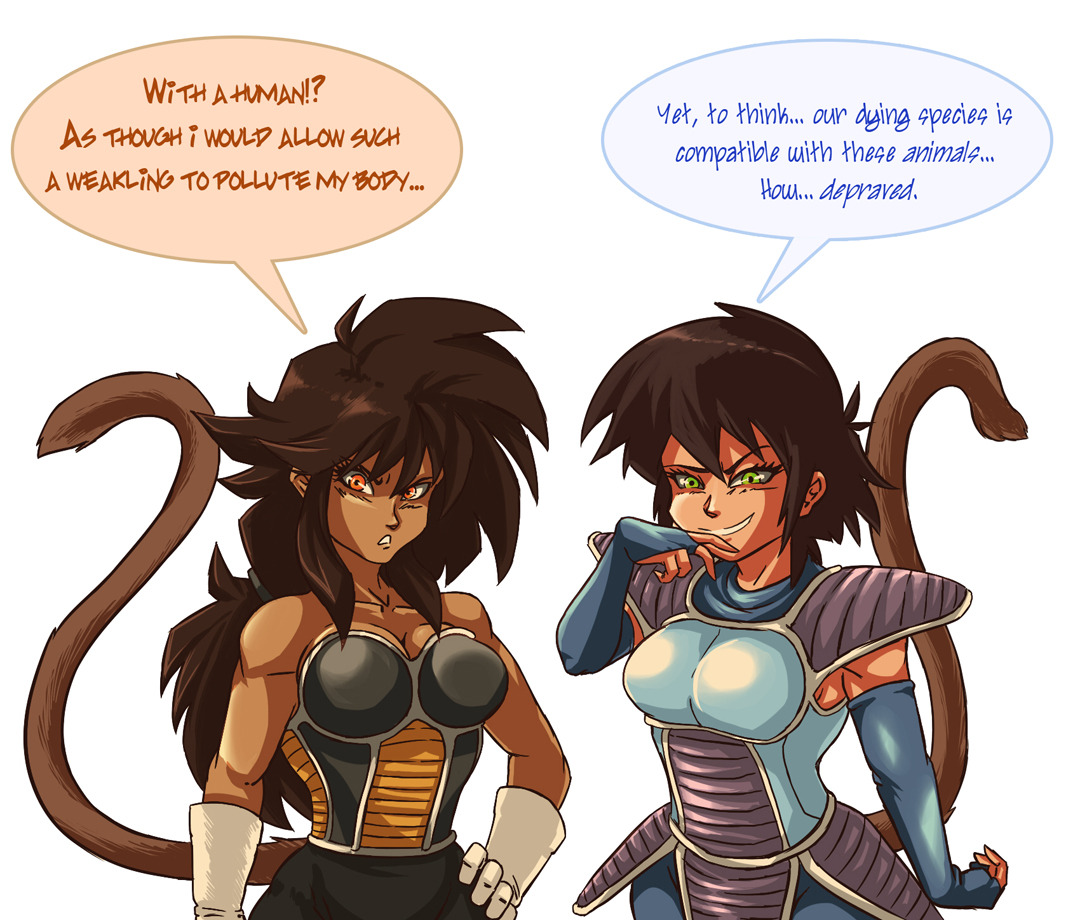 plagueofgripes:  Saiyan girls. Took a break from animating today to dick around for