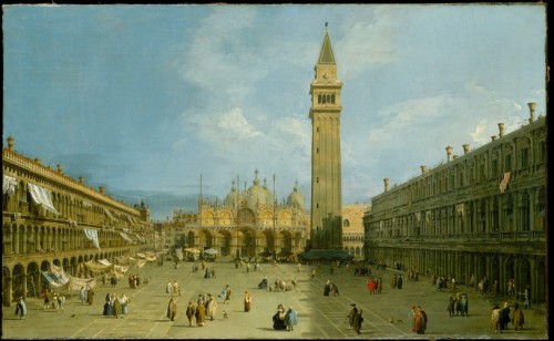 Piazza San Marco, Canaletto, late 1720s, European PaintingsPurchase, Mrs. Charles Wrightsman Gift, 1