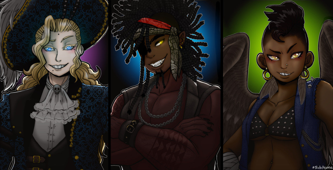 Initial designs of the pirate metal captains. In... - ★Solo'sArt Blargh★