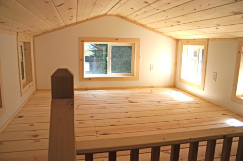 tinyhousesmallspace:  Love this Molecule Tiny Home on wheels…it has stairs!
