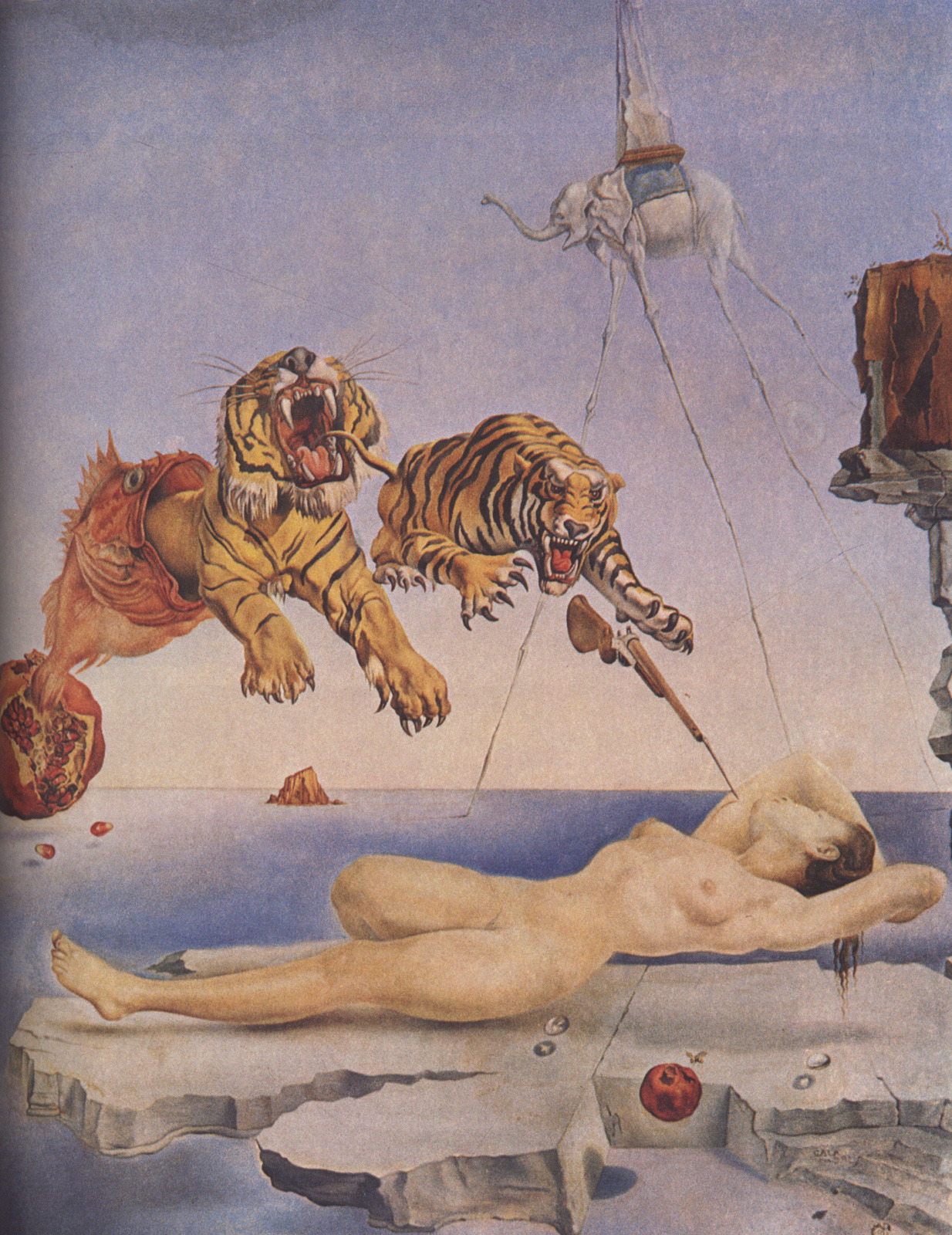 salvadordali-art:  Dream Caused by the Flight of a Bee around a Pomegranate. One