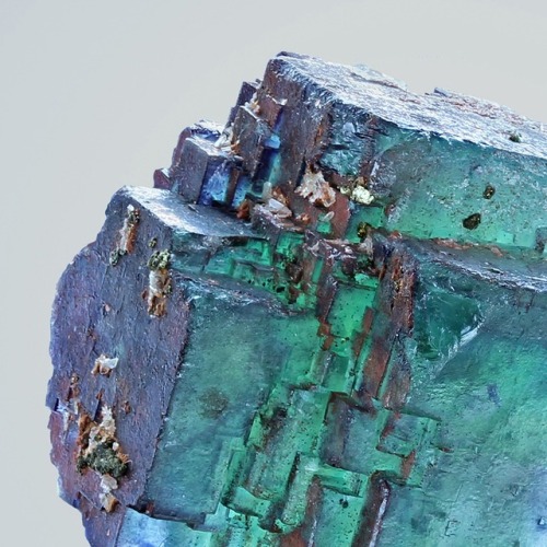 bijoux-et-mineraux:Rainbow Fluorite - Bergmännisch Glück Mine, Frohnau, Erzgebirge, Saxony