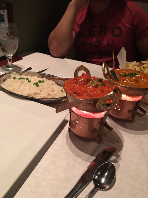 Last night J babe and I had a date. We went out to dinner at a local Indian restaurant and it was so