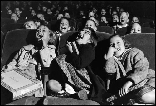 sinuses:   Children in a movie theater, 1958. Photo: Wayne Miller  