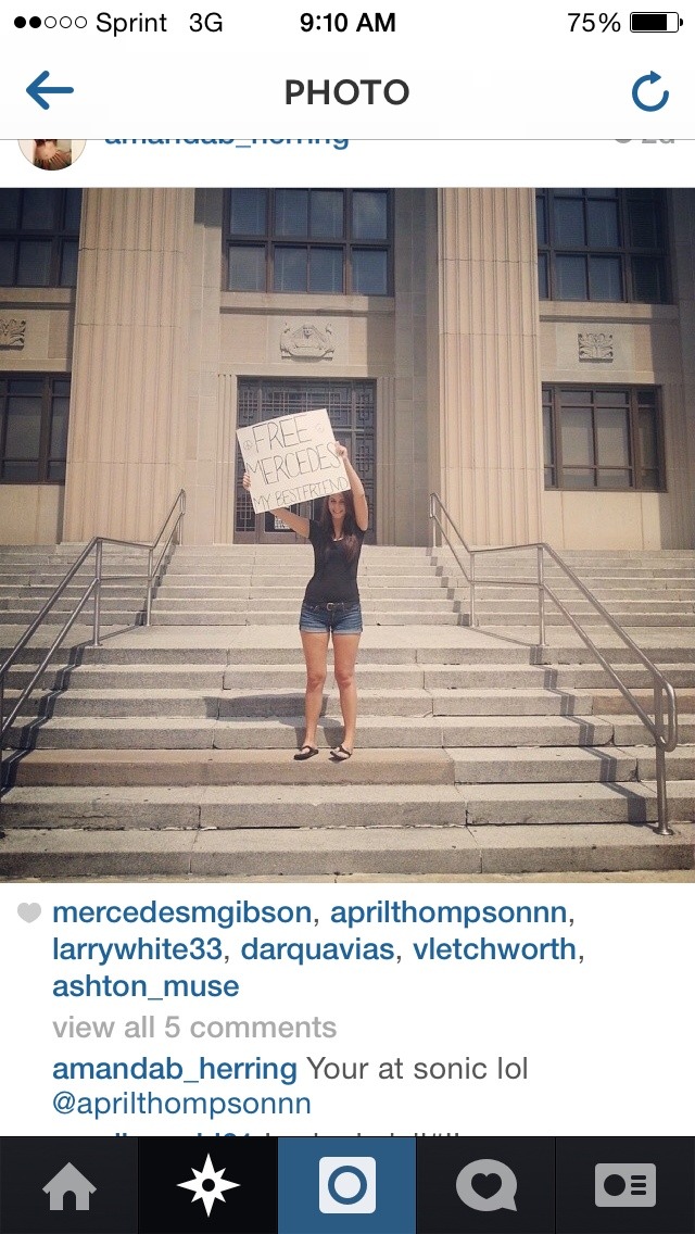 While I was in jail my best friend stood outside the court house/ jail with this