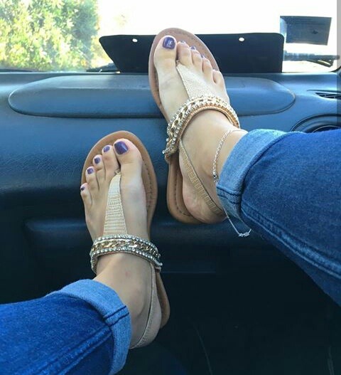 Sexy feet and cute painted toes