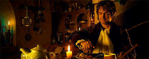leupagus:  This is the moment I fell in love with Bilbo. Because I understand this expression to the depths of my soul. 