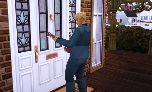 Lavender’s brother, Chives, shows up at the door and instead of ringing the bell like a normal perso