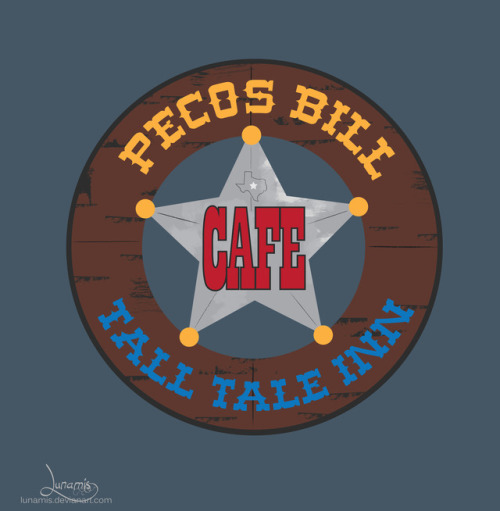 Sign time! Based on Pecos Bill’s Cafe in Disney World’s Magic Kingdom. Ahhh I can envision the toppi