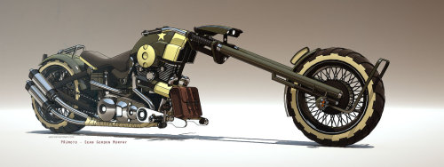 dagreenfairy - Dieselpunk motorbikes