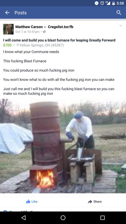 jucheamore: *slaps top of blast furnace* this baby can produce so much fucking pig iron