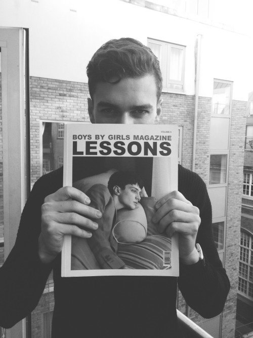 Storm’s Dan Harris playing hide and seek with the latest issue of Boys by Girls “Lessons