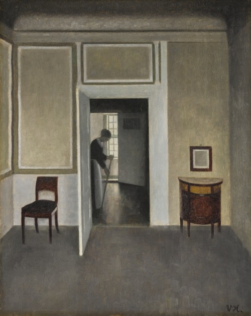 thunderstruck9:Vilhelm Hammershøi (Danish, 1864-1916), Interior, Strandgade 30, 1902. Oil on canvas,