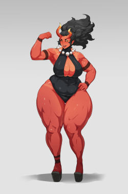 jujunaught: A patron Request for oni girl,