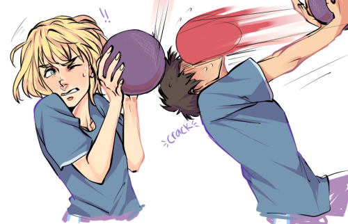 fancymarquis:the Senior vs Teachers dodgeball game got intense today and it made me wanna draw Dodge