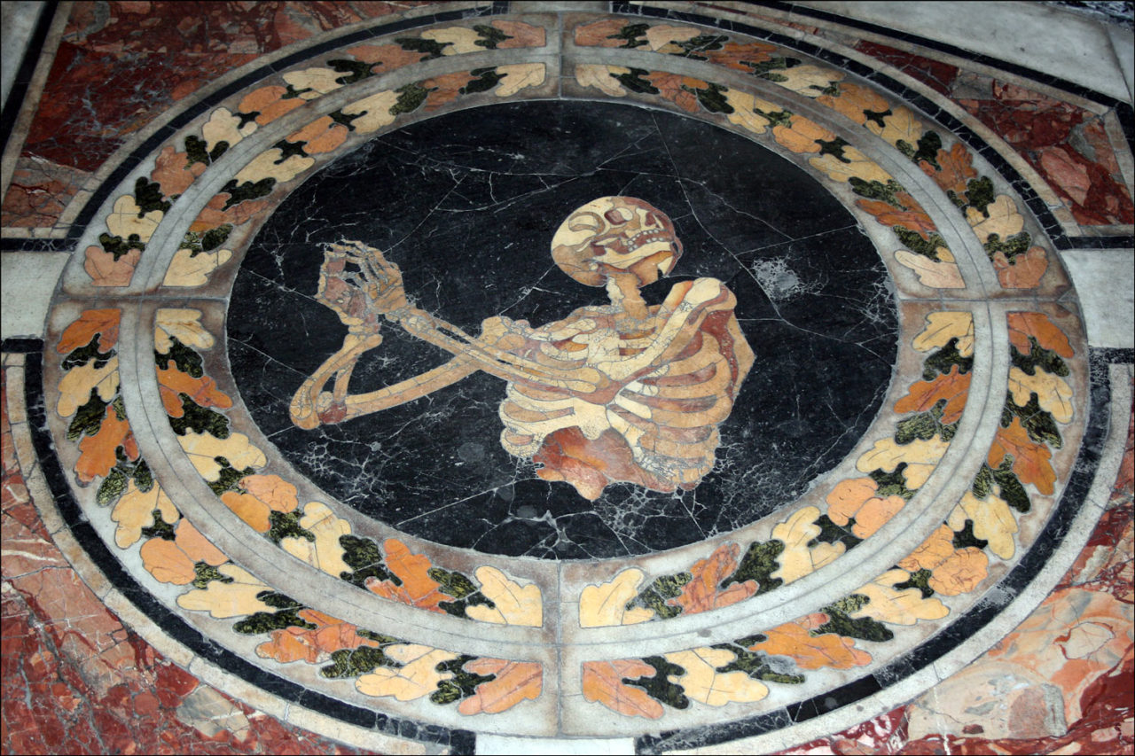 ex0skeletay:   Detail from marble floor, Cornaro Chapel, Church of Santa Maria della