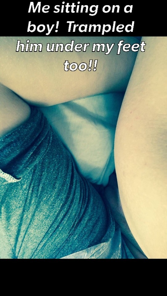 Me Sitting On A Boy! Trampled Him Under My Feet Too!!