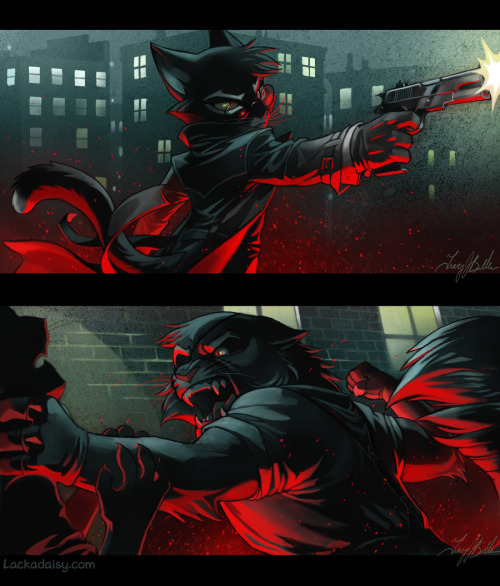 lackadaisycats: A couple of pieces of Patron reward art from a while back.  I felt like messing