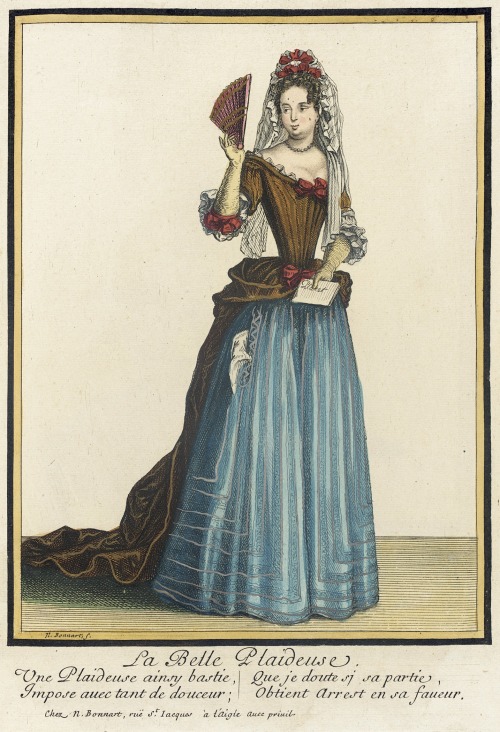 Recueil des modes de la cour de France, &lsquo;La Belle Plaideuse&rsquo; (1682-1686). N