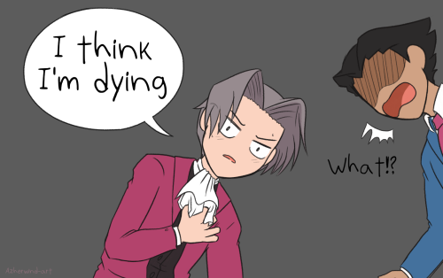 azherwind-art:Edgeworth is very ill y’all