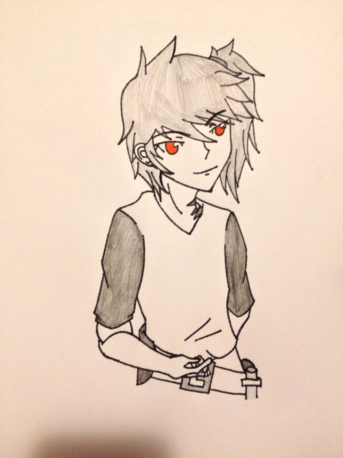 snow-white-and-little-red:  agentlightninghunter:  I ate pocky while drawin’ this…. hope ya like it snow-white-and-little-red senpai… I really like ur OC like seriously…. sorry for the bad drawing though.. hehe…  ITS ADORABLE OMG THANK YOU AND
