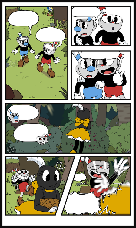 Not Undertale related, but here’s something I’ve been working on lately. It’s a CumHead comic with t