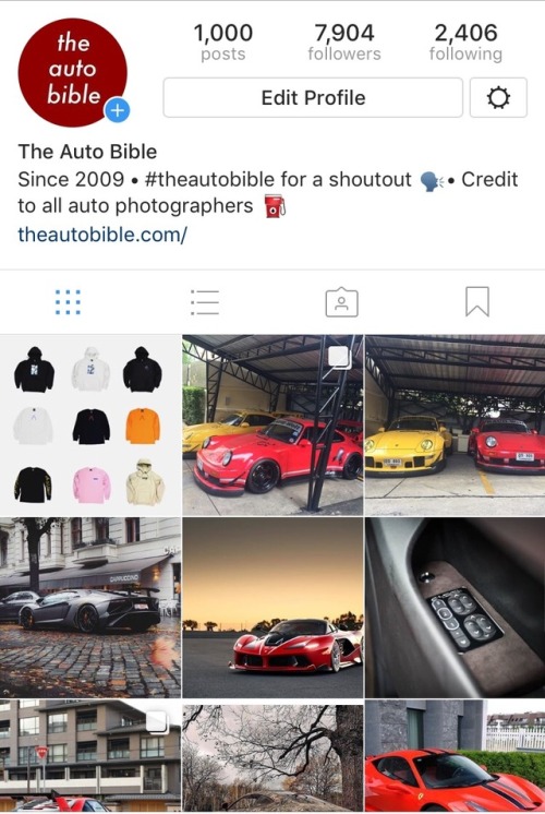 Follow @theautobible on Instagram!