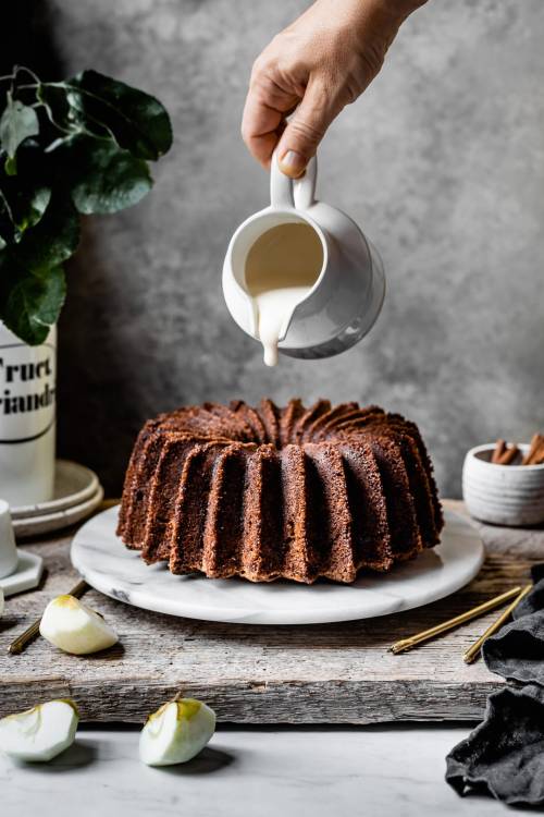 Apple Bundt Cake with Vanilla Glaze