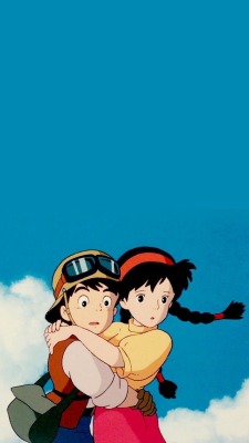 fio-picolo:Studio Ghibli couples and blue sky_