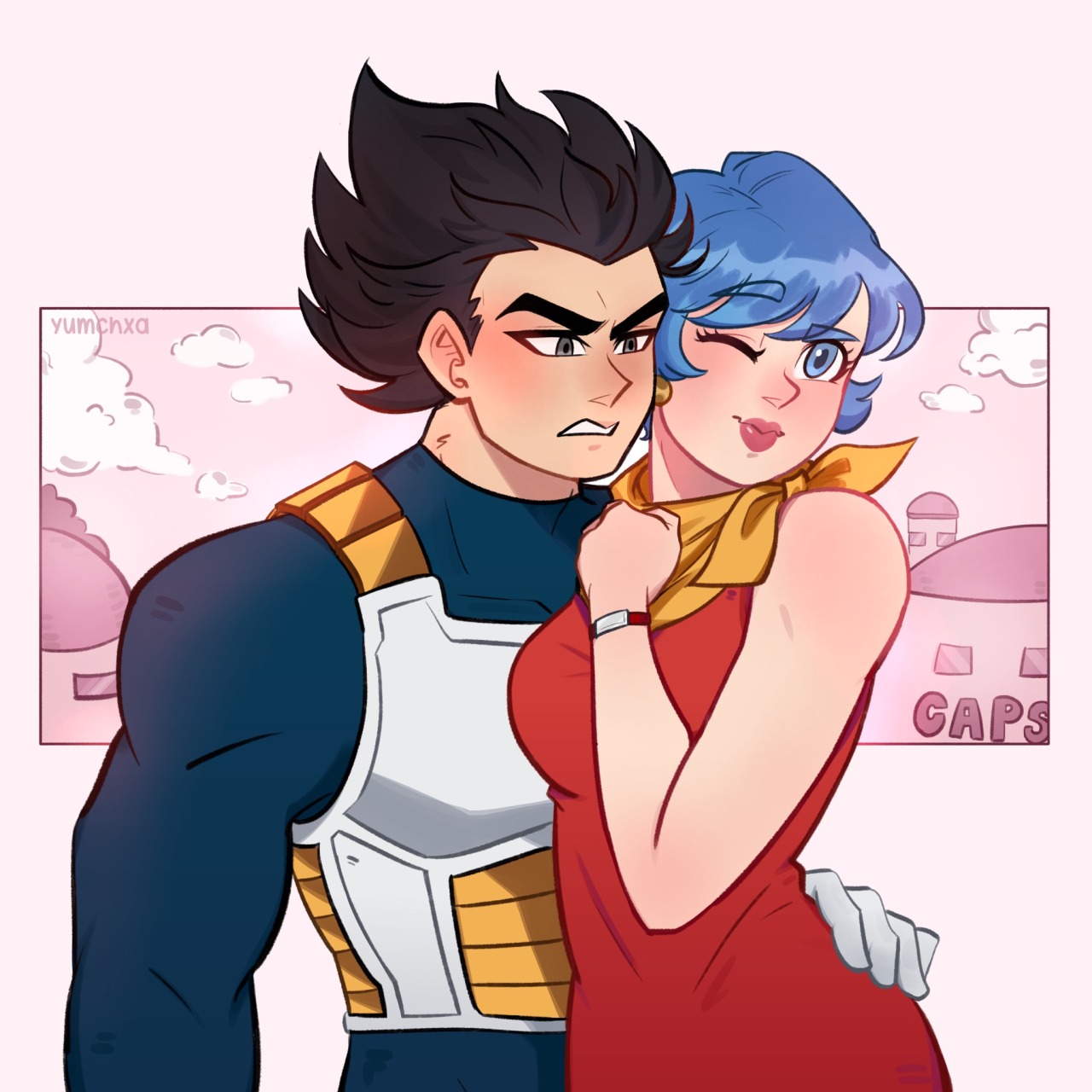 Bulma x vegeta fanart