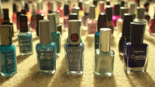 My nail polish collection per a couple of requests :) Then, my blue collection since I get so many r