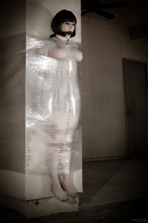 tasksforsubsandslaves:  Fun with Cling film porn pictures