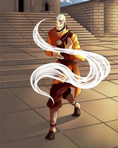 jamesartville: Special thanks to @ravenverseart for coloring my Avatar Aang line art! Looks amazing!