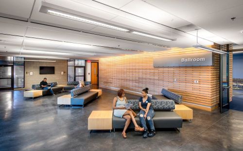 archatlas:    New UDC Student Center  Washington, D.C.’s only public higher education institution, the University of the District of Columbia (UDC), is in the midst of a campus-wide renovation with the goal to create a more sustainable environment.