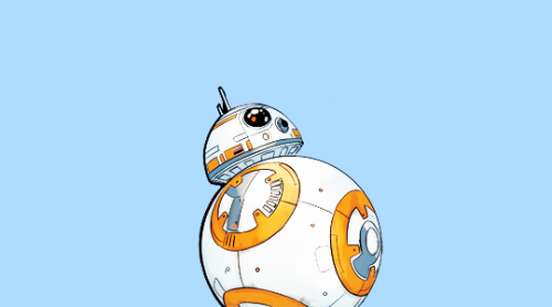 jonhsboyegas:Easy! Easy, now. Everyone just calm down. Yes, that means you too, BB-8.Star Wars: Poe 