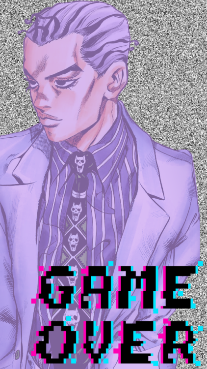 “Watermelon” Yoshikage Kira vaporwave lockscreen + homescreen for notugoaway!!Feel free to use!!Let 