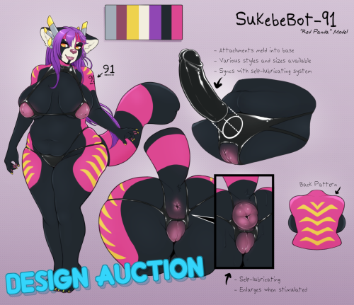 sukebepanda: SukebeBot-91 design is up for grabs!! Auction ends on Sunday afternoon~ Bumpppp, endi