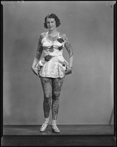 mudwerks: (via 16 Questions about One Historical Photo: Tattooed Lady Betty Broadbent | Flickr Blog)