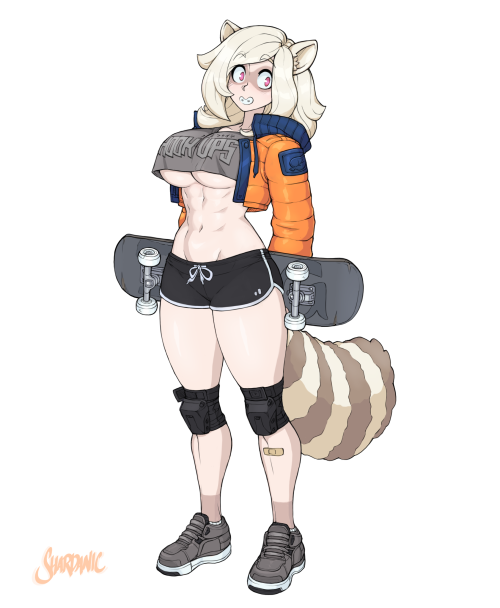 Commish of @/LionheartReaver &rsquo;s Raccoon girl OC!