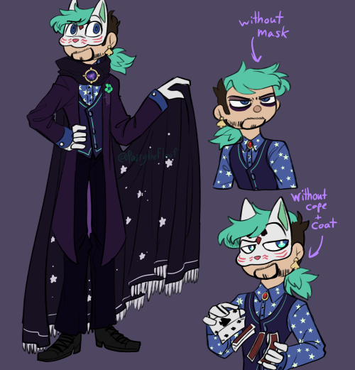Marvin redesign!! I went with more of a magician/street performer look :3 Like a dorky man with play