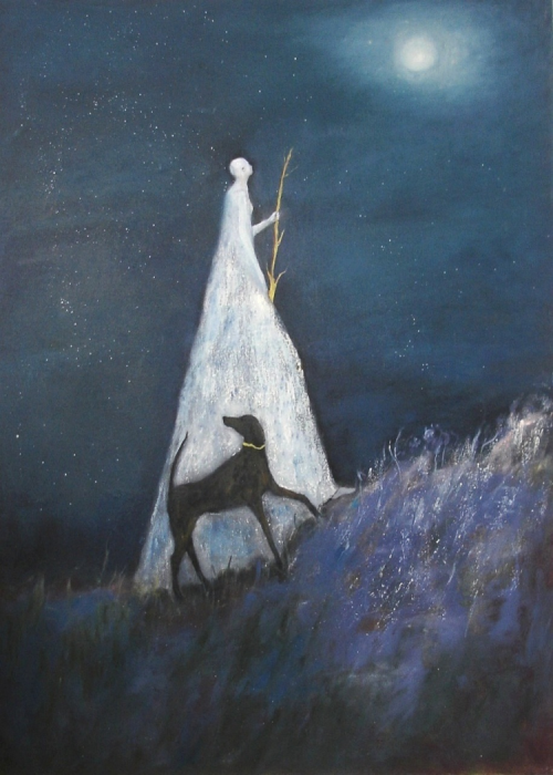 Jeanie Tomanek (American, b. 1949, Batavia, NY, USA) - Another Night Journey, Paintings: Oil