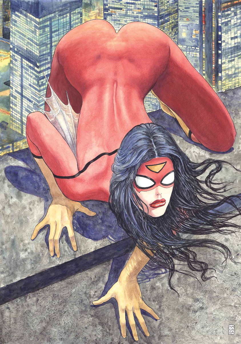 lospaziobianco:  1) Spider-Woman by Milo Manara2) Spider-Woman by Frank Cho3) Spider-Gwen