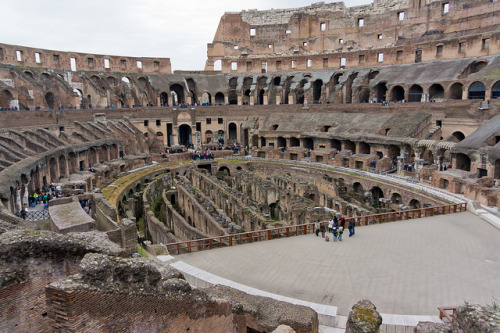 Originally the Colosseum’s floor could be removed within a short amount of time to make the ground d