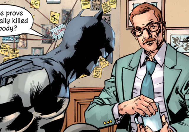 I’m truly about to lose my fucking mind right now they just forgot to draw Batman’s face, it’s just not there, I feel like “is...