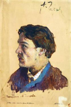   Portrait of writer Anton Chekhov, 1886, Isaac Levitan  