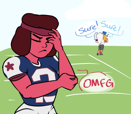 xxxubbles:  Football AU cause I’m trash \(╯-╰)/  *continues to be trash* Bleacher scene under the cut 