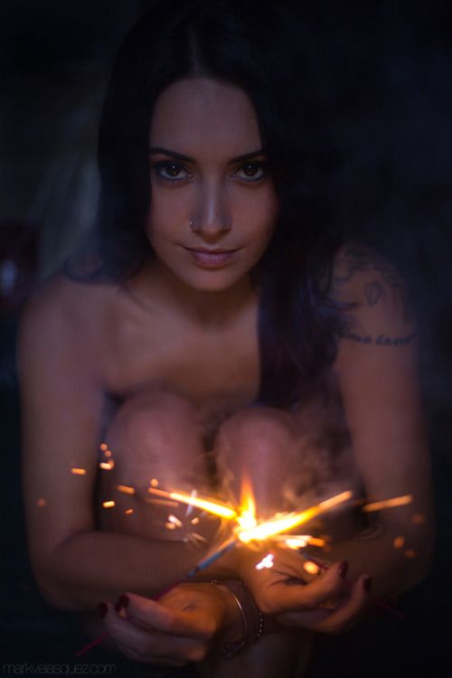 “Flames can illuminate as much as they can burn.”-Model: Kalani Marie