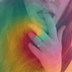 thelovelylissy:  Just wanted to show off how I love using my tongue😋 decided to add some color for fun 😉